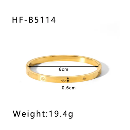 Premium stainless steel with 18K gold plating