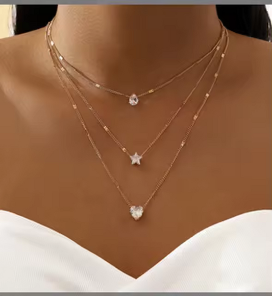 Pearl heat multilayer zirconia Cross necklace for woman special