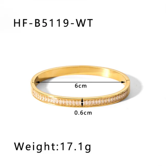Elegant 18k Gold-Plated Bangle Bracelet