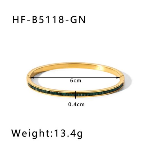 18K Gold Plated Stainless Steel Bangles – Elegant Women’s Jewelry